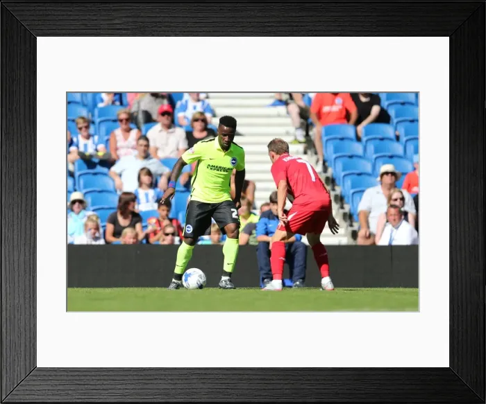 Framed Print : Brighton & Hove Albion's Kazenga LuaLua in Action against Sevilla FC (2015) Framed Print : Brighton & Hove Albion's Kazenga LuaLua in Action against Sevilla FC (2015)
