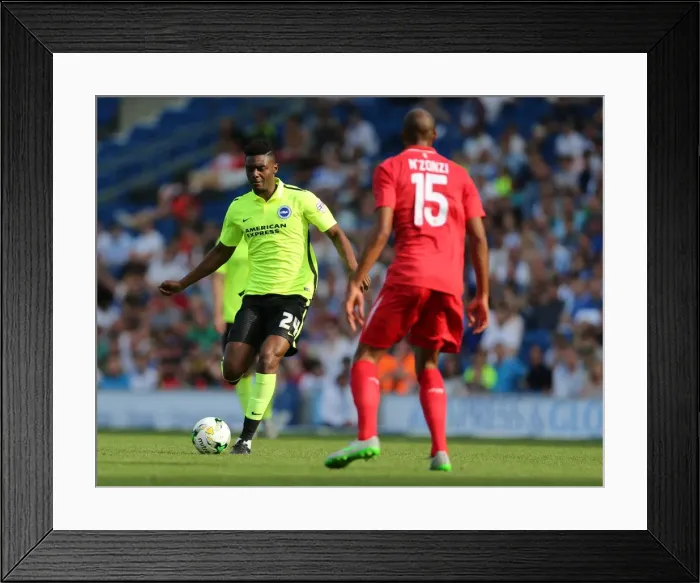 Framed Print : Rohan Ince in Action: Brighton & Hove Albion vs Sevilla FC Pre-Season Clash at American Express Community Stadium (2015) Framed Print : Rohan Ince in Action: Brighton & Hove Albion vs Sevilla FC Pre-Season Clash at American Express Community Stadium (2015)