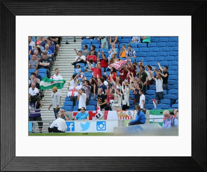 Framed Print : Sevilla FC Fans in Action: Brighton and Hove Albion vs Sevilla FC Pre-season Friendly (02.08.2015) Framed Print : Sevilla FC Fans in Action: Brighton and Hove Albion vs Sevilla FC Pre-season Friendly (02.08.2015)