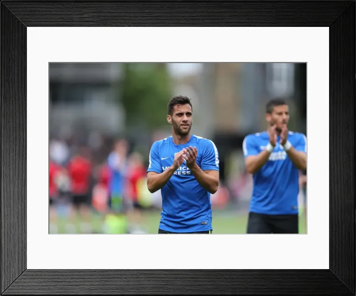 Framed Print : Brighton's Sam Baldock Fights for Goal against Fulham in Sky Bet Championship Clash (15 / 08 / 2015) Framed Print : Brighton's Sam Baldock Fights for Goal against Fulham in Sky Bet Championship Clash (15 / 08 / 2015)