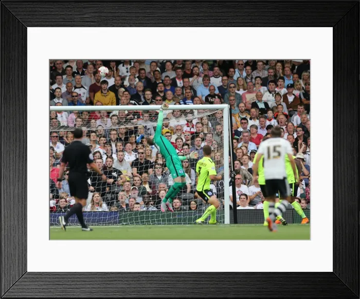 Framed Print : David Stockdale Saves Fulham Shot: Brighton Goalkeeper Tips Over Bar in Sky Bet Championship Clash (15 / 08 / 2015) Framed Print : David Stockdale Saves Fulham Shot: Brighton Goalkeeper Tips Over Bar in Sky Bet Championship Clash (15 / 08 / 2015)