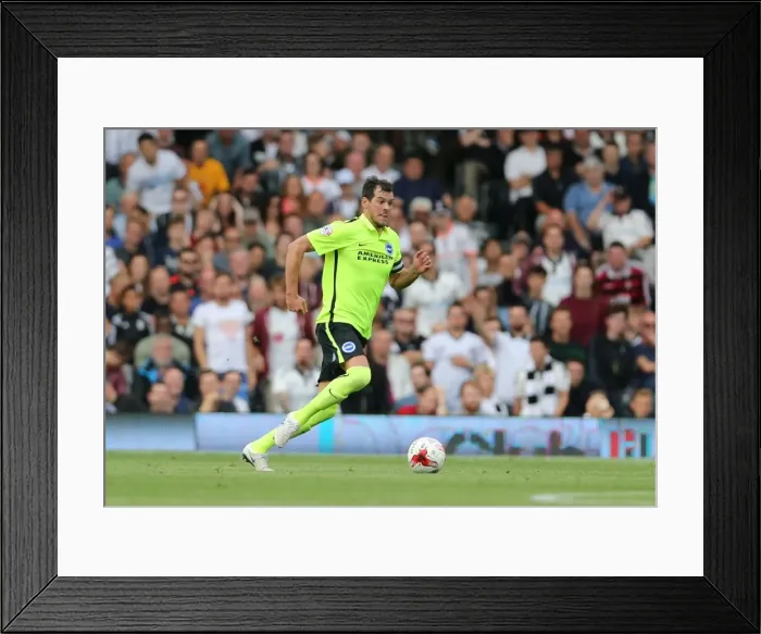 Framed Print : Gordon Greer Leads Brighton and Hove Albion in Sky Bet Championship Clash at Fulham (August 2015) Framed Print : Gordon Greer Leads Brighton and Hove Albion in Sky Bet Championship Clash at Fulham (August 2015)