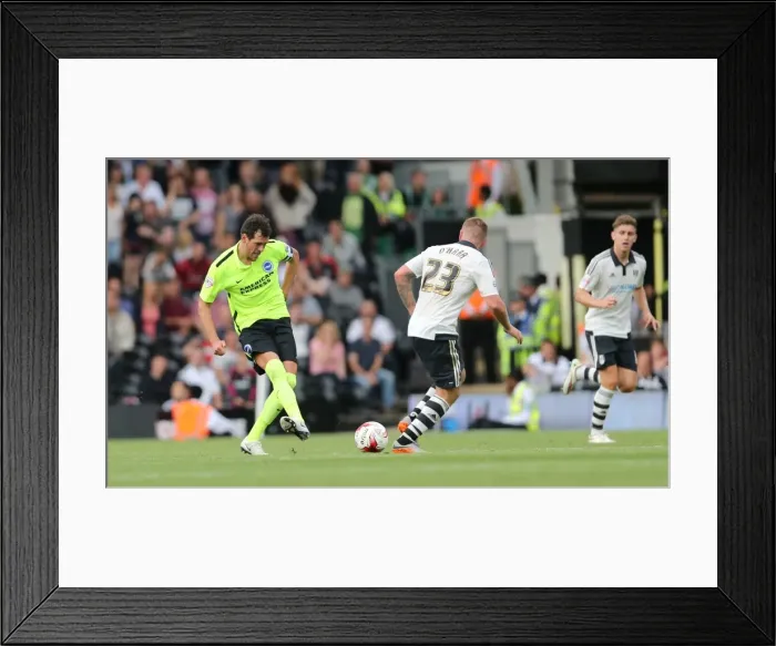 Framed Print : Gordon Greer Leads Brighton and Hove Albion in Sky Bet Championship Clash against Fulham (15 / 08 / 2015) Framed Print : Gordon Greer Leads Brighton and Hove Albion in Sky Bet Championship Clash against Fulham (15 / 08 / 2015)