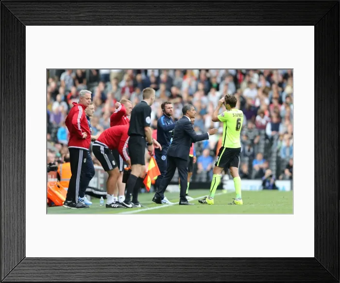 Framed Print : Chris Hughton and Dale Stephens in Action: Fulham vs. Brighton and Hove Albion, Sky Bet Championship (15 / 08 / 2015) Framed Print : Chris Hughton and Dale Stephens in Action: Fulham vs. Brighton and Hove Albion, Sky Bet Championship (15 / 08 / 2015)