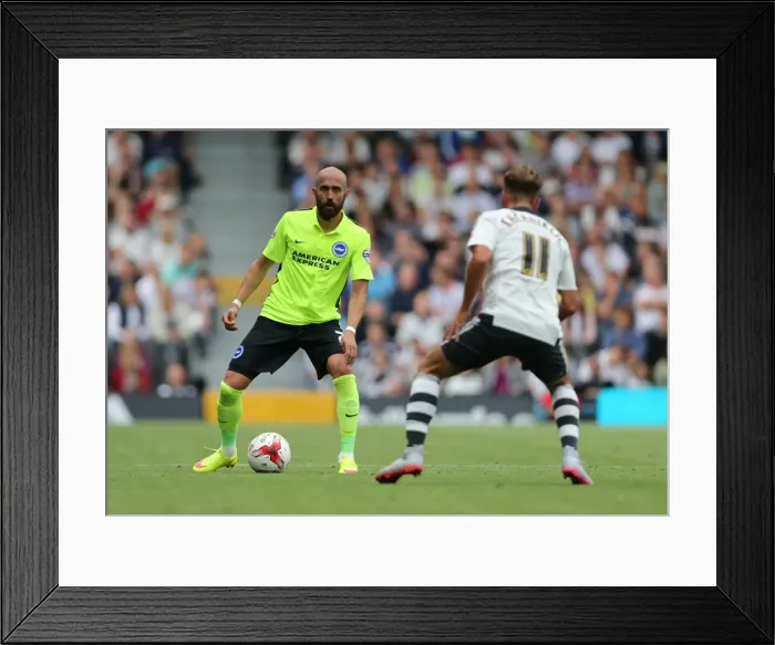 Framed Print : Bruno Saltor in Action: Brighton and Hove Albion vs. Fulham, Championship Clash (August 2015) Framed Print : Bruno Saltor in Action: Brighton and Hove Albion vs. Fulham, Championship Clash (August 2015)