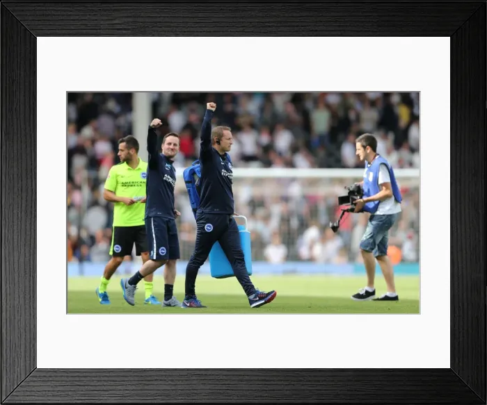 Framed Print : Brighton and Hove Albion's Victory Celebration: Paul Watson and Antony Stuart at Fulham's Craven Cottage (15 / 08 / 2015) Framed Print : Brighton and Hove Albion's Victory Celebration: Paul Watson and Antony Stuart at Fulham's Craven Cottage (15 / 08 / 2015)