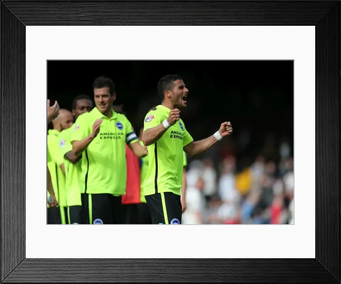 Framed Print : Tomer Hemed's Celebration: Brighton's Victory Over Fulham in Sky Bet Championship (15 / 08 / 2015) Framed Print : Tomer Hemed's Celebration: Brighton's Victory Over Fulham in Sky Bet Championship (15 / 08 / 2015)