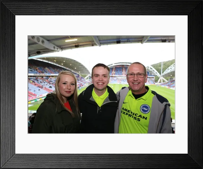 Framed Print : Brighton and Hove Albion Fans in Action: Huddersfield Championship Clash, August 2015 Framed Print : Brighton and Hove Albion Fans in Action: Huddersfield Championship Clash, August 2015