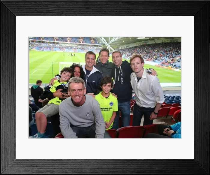 Framed Print : Brighton and Hove Albion Fans in Action at Huddersfield Town Championship Clash, August 2015 Framed Print : Brighton and Hove Albion Fans in Action at Huddersfield Town Championship Clash, August 2015