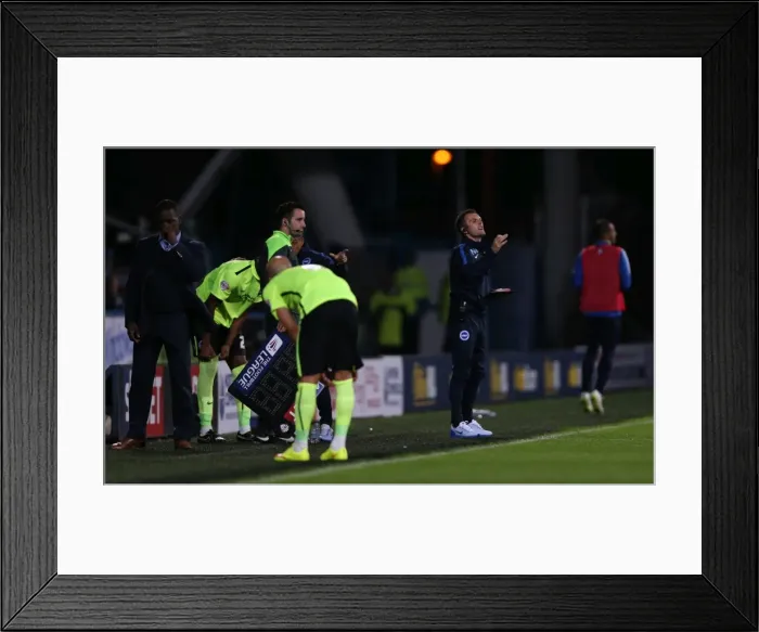 Framed Print : Brighton and Hove Albion vs Huddersfield Town: Sky Bet Championship Showdown at John Smiths Stadium (August 18, 2015) Framed Print : Brighton and Hove Albion vs Huddersfield Town: Sky Bet Championship Showdown at John Smiths Stadium (August 18, 2015)