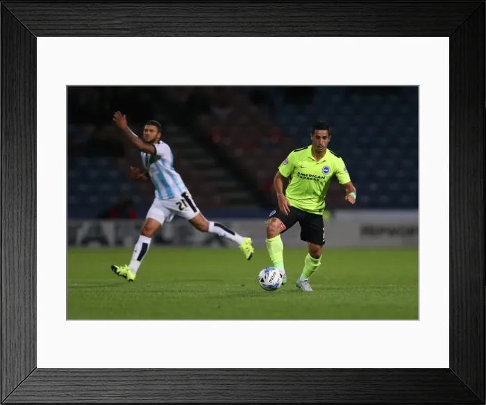 Framed Print : Brighton and Hove Albion vs Huddersfield Town: Sky Bet Championship Showdown at John Smiths Stadium (August 18, 2015)