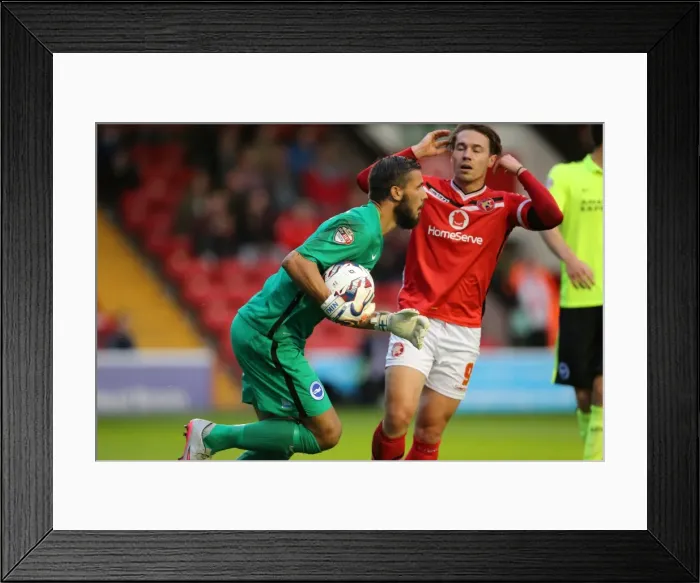 Framed Print : Brighton and Hove Albion vs. Walsall: Capital One Cup Showdown at Bescot Stadium (25 / 08 / 2015) Framed Print : Brighton and Hove Albion vs. Walsall: Capital One Cup Showdown at Bescot Stadium (25 / 08 / 2015)