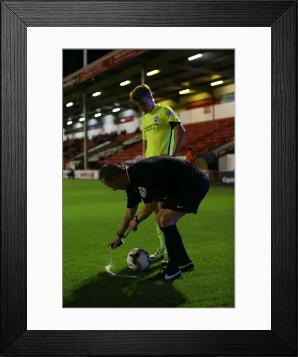 Framed Print : Brighton and Hove Albion Take on Walsall in Capital One Cup Clash (25AUG15)