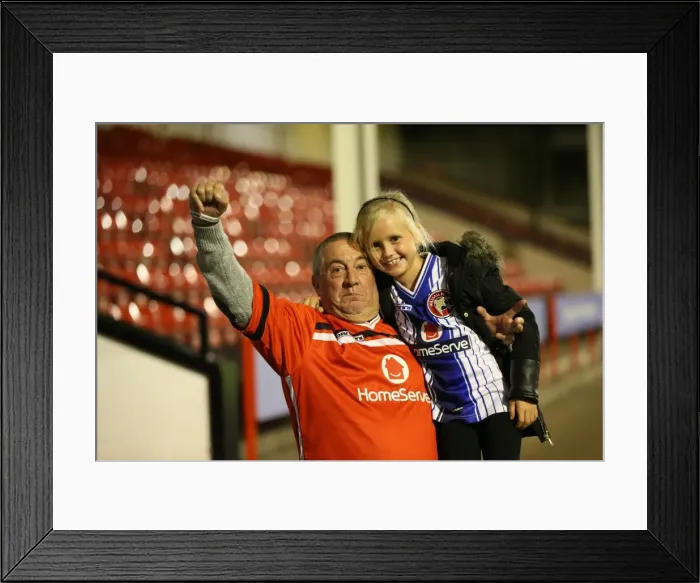 Framed Print : Brighton and Hove Albion vs. Walsall: Capital One Cup Clash at Bescot Stadium (25AUG15)