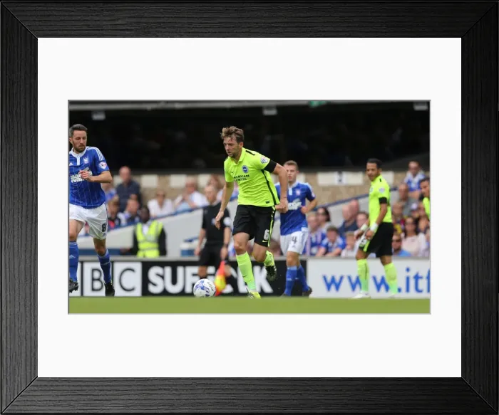 Framed Print : Dale Stephens in Action: Ipswich Town vs. Brighton and Hove Albion, Sky Bet Championship (28.08.2015) - Central Midfielder's Determined Performance Framed Print : Dale Stephens in Action: Ipswich Town vs. Brighton and Hove Albion, Sky Bet Championship (28.08.2015) - Central Midfielder's Determined Performance