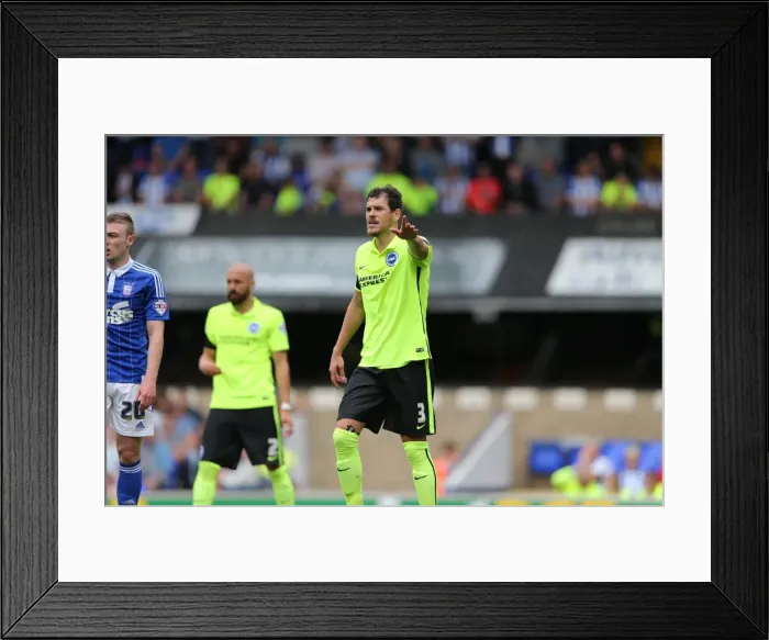 Framed Print : Brighton's Gordon Greer Points the Way in Intense Championship Clash vs. Ipswich Town (28 / 08 / 2015) Framed Print : Brighton's Gordon Greer Points the Way in Intense Championship Clash vs. Ipswich Town (28 / 08 / 2015)