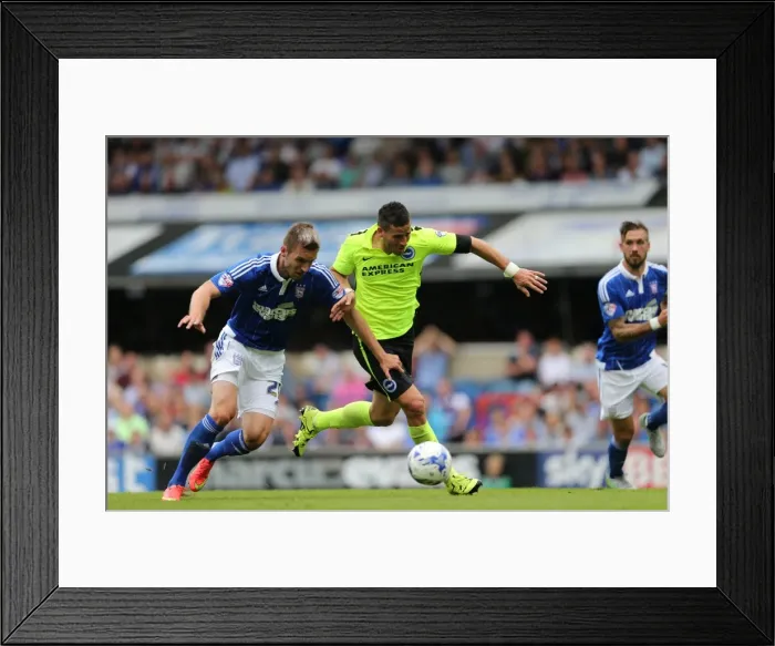 Framed Print : Tomer Hemed Scores Dramatic Goal as Brighton Overturn 2-Goal Deficit Against Ipswich Town in Sky Bet Championship Framed Print : Tomer Hemed Scores Dramatic Goal as Brighton Overturn 2-Goal Deficit Against Ipswich Town in Sky Bet Championship
