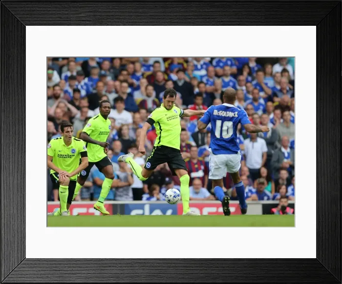Framed Print : Gordon Greer Leads Brighton and Hove Albion in Championship Showdown against Ipswich Town (August 28, 2015) Framed Print : Gordon Greer Leads Brighton and Hove Albion in Championship Showdown against Ipswich Town (August 28, 2015)