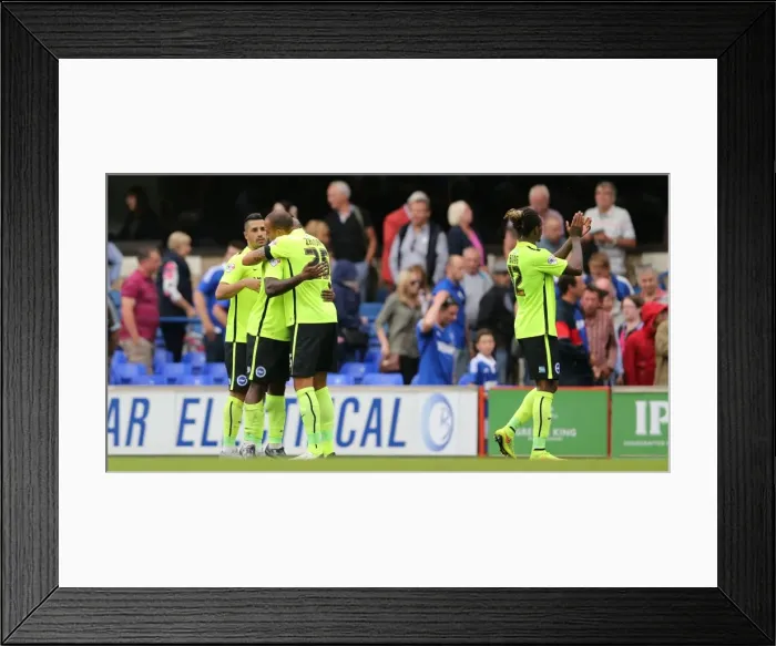 Framed Print : Bobby Zamora's Celebration: Brighton Secure Hard-Fought Victory Over Ipswich Town in Sky Bet Championship (28 / 08 / 2015) Framed Print : Bobby Zamora's Celebration: Brighton Secure Hard-Fought Victory Over Ipswich Town in Sky Bet Championship (28 / 08 / 2015)