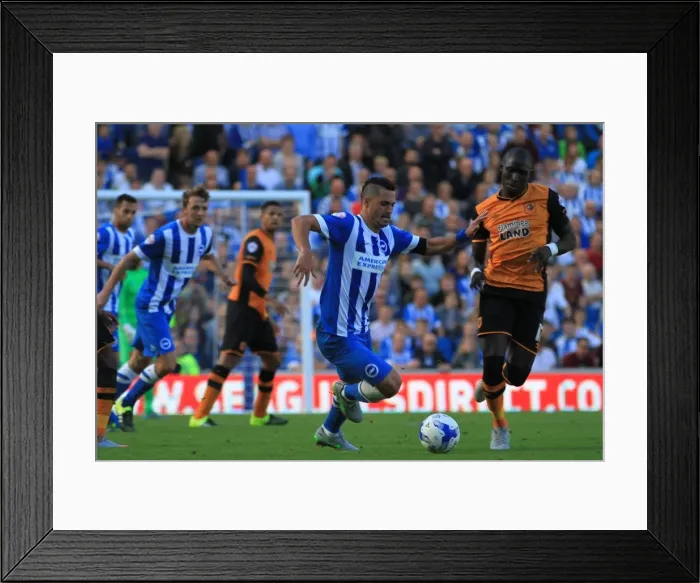 Framed Print : Brighton & Hove Albion vs. Hull City: Bram Kanay vs. Mohamed Diame - Intense Battle for Possession in Sky Bet Championship (September 12, 2015) Framed Print : Brighton & Hove Albion vs. Hull City: Bram Kanay vs. Mohamed Diame - Intense Battle for Possession in Sky Bet Championship (September 12, 2015)