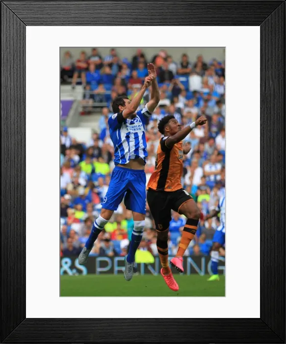 Framed Print : Brighton & Hove Albion vs. Hull City: A Battle for the Ball - Greer vs. Akpom (Sky Bet Championship, 12th September 2015) Framed Print : Brighton & Hove Albion vs. Hull City: A Battle for the Ball - Greer vs. Akpom (Sky Bet Championship, 12th September 2015)