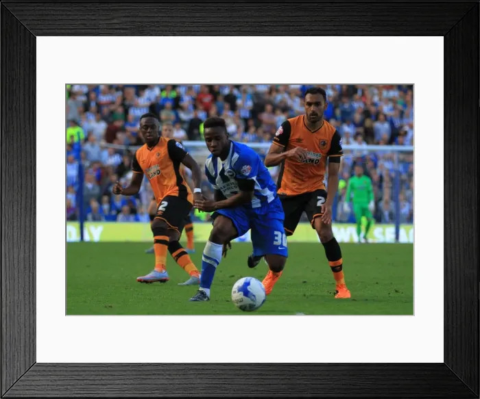 Framed Print : LuaLua's Magic: Kazenga Turns on the Ball for Brighton and Hove Albion vs Hull City (07 / 08 / 2015)