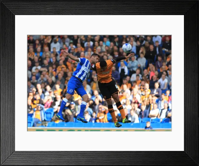 Framed Print : Brighton & Hove Albion vs. Hull City: A Battle for Supremacy - Sam Baldock vs. Curtis Davies (Championship 2015) Framed Print : Brighton & Hove Albion vs. Hull City: A Battle for Supremacy - Sam Baldock vs. Curtis Davies (Championship 2015)