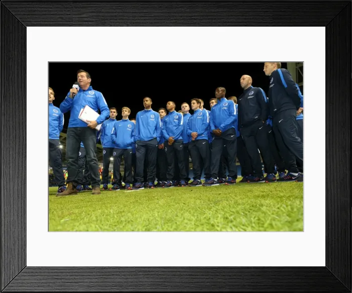 Framed Print : Brighton and Hove Albion U18 Squad Unveiled at Half Time against Rotherham United, American Express Community Stadium (September 15, 2015) Framed Print : Brighton and Hove Albion U18 Squad Unveiled at Half Time against Rotherham United, American Express Community Stadium (September 15, 2015)