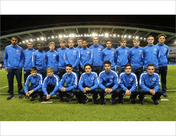 Brighton and Hove Albion U18 Squad Presented at Half Time against Rotherham United, American Express Community Stadium, September 15, 2015