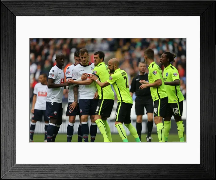Framed Print : Brighton and Hove Albion vs. Bolton Wanderers: Sky Bet Championship Showdown at Macron Stadium (September 26, 2015) Framed Print : Brighton and Hove Albion vs. Bolton Wanderers: Sky Bet Championship Showdown at Macron Stadium (September 26, 2015)