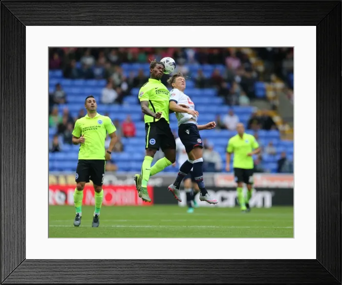Framed Print : Brighton and Hove Albion vs. Bolton Wanderers: Sky Bet Championship Showdown at Macron Stadium (September 26, 2015)