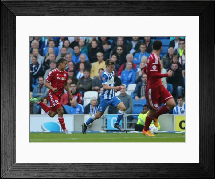 Framed Print : Brighton and Hove Albion vs. Cardiff City: Sky Bet Championship Showdown at American Express Community Stadium (October 3, 2015) Framed Print : Brighton and Hove Albion vs. Cardiff City: Sky Bet Championship Showdown at American Express Community Stadium (October 3, 2015)