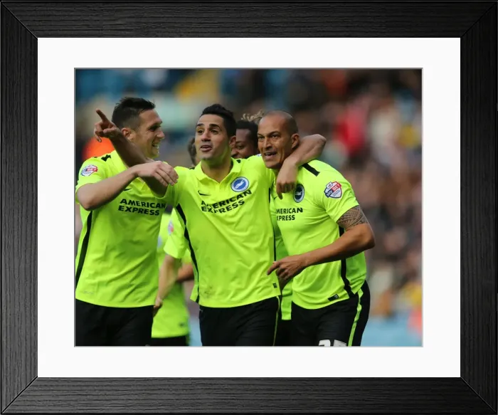 Framed Print : Championship Showdown: Leeds United vs. Brighton & Hove Albion at Elland Road (17th October 2015)