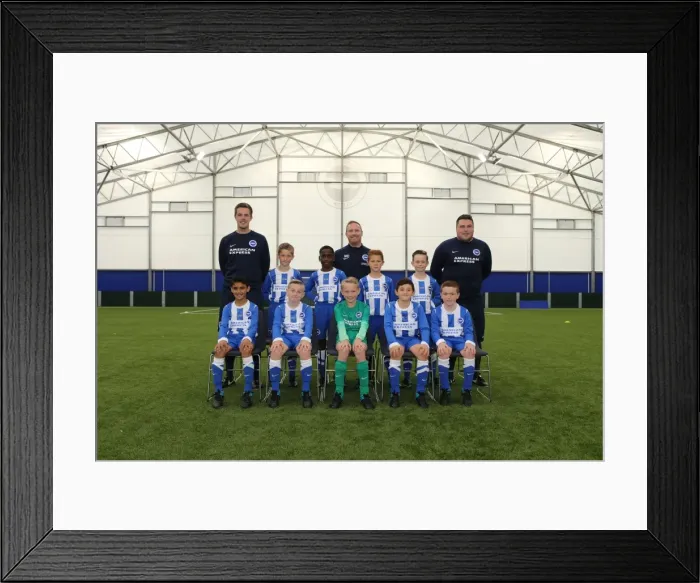 Framed Print : Brighton & Hove Albion FC U10 Academy Team - Season 2015-16: Thumbs Up for Thursday's Headshot Session Framed Print : Brighton & Hove Albion FC U10 Academy Team - Season 2015-16: Thumbs Up for Thursday's Headshot Session