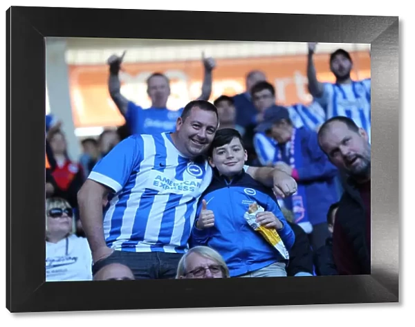 Brighton and Hove Albion Fans Passionate Display at Reading Championship Match, October 2015