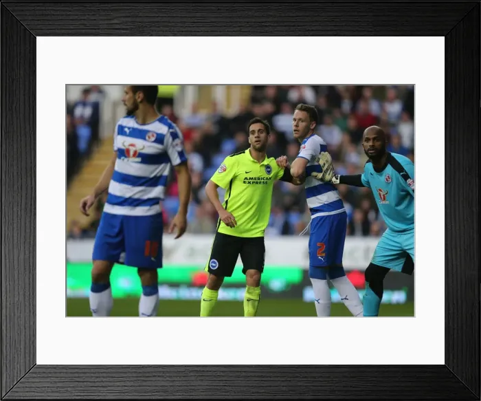 Framed Print : Sky Bet Championship Showdown: Reading vs. Brighton & Hove Albion at Madejski Stadium (31 October 2015)