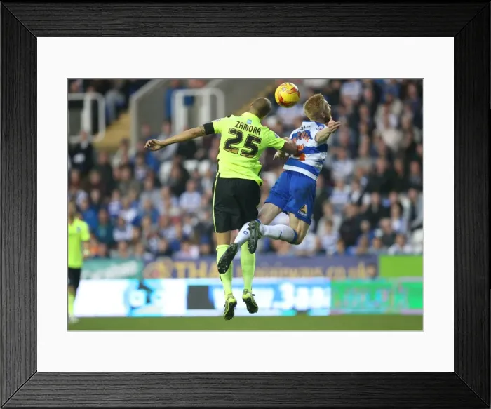 Framed Print : Sky Bet Championship Showdown: Reading vs. Brighton and Hove Albion at Madejski Stadium (31 October 2015)