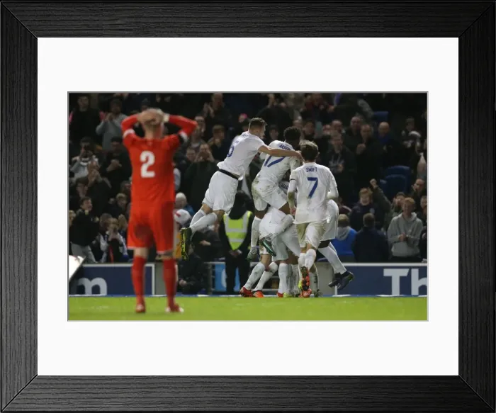 Framed Print : U21 Europe Championship Qualifier: England vs. Switzerland at Brighton and Hove Albion's American Express Community Stadium (16.11.2015) Framed Print : U21 Europe Championship Qualifier: England vs. Switzerland at Brighton and Hove Albion's American Express Community Stadium (16.11.2015)