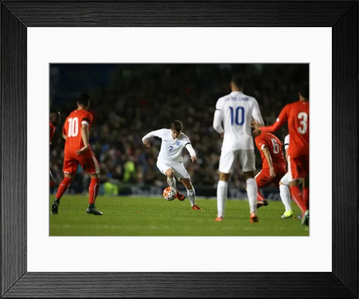 Framed Print : England U21s vs. Switzerland: U21 European Championship Qualifier at American Express Community Stadium (16 November 2015)