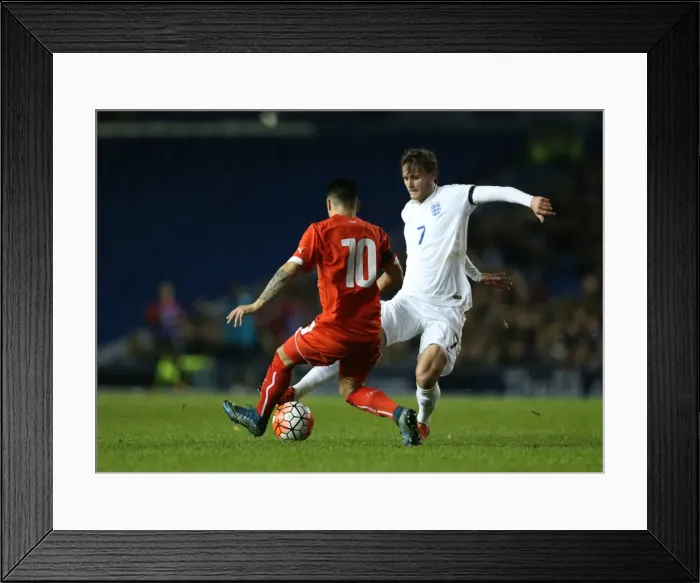 Framed Print : U21 Europe Championship Qualifier: England vs. Switzerland at Brighton and Hove Albion FC (16 November 2015) Framed Print : U21 Europe Championship Qualifier: England vs. Switzerland at Brighton and Hove Albion FC (16 November 2015)