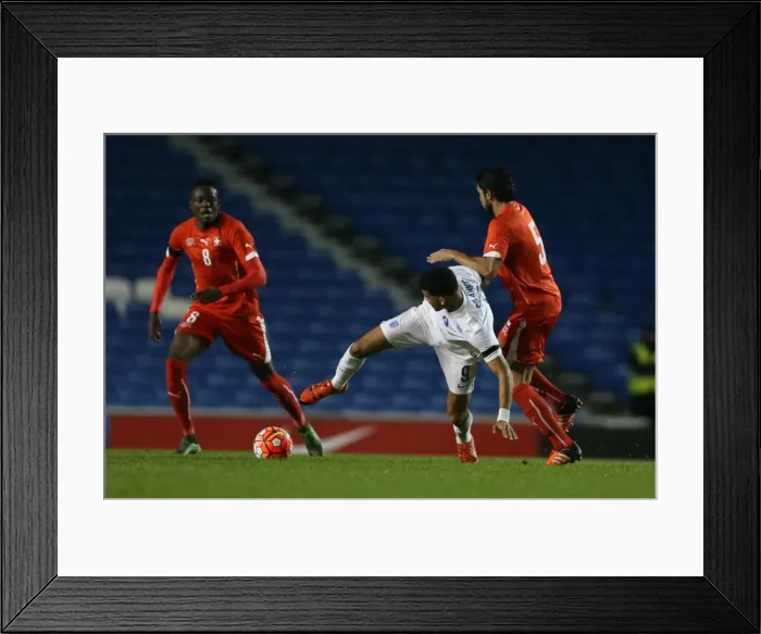 Framed Print : England U21s vs. Switzerland: Action-Packed Match at Brighton and Hove Albion's American Express Community Stadium (16 November 2015) Framed Print : England U21s vs. Switzerland: Action-Packed Match at Brighton and Hove Albion's American Express Community Stadium (16 November 2015)