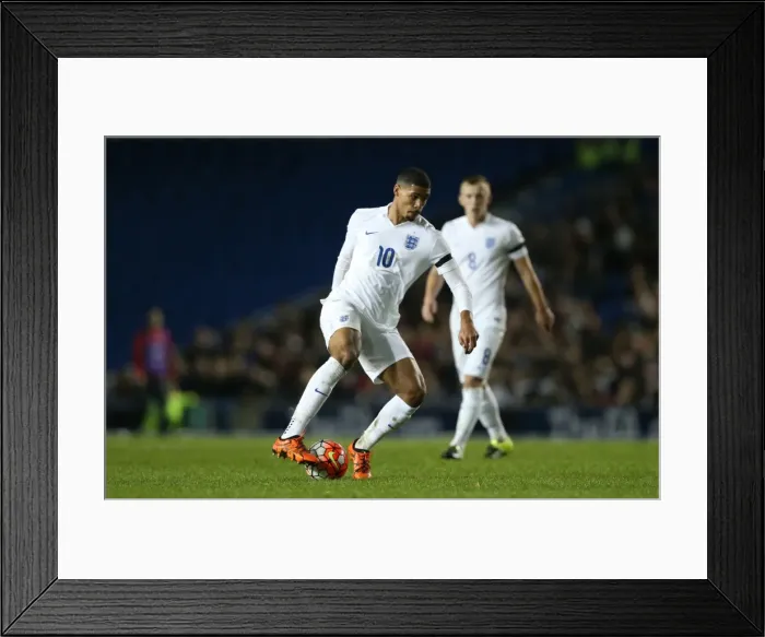 Framed Print : U21 Europe Championship Qualifier: England vs. Switzerland at Brighton and Hove Albion's American Express Community Stadium (16 NOV 15) - Match Action
