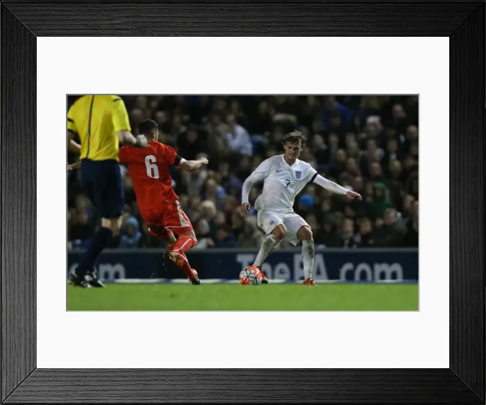Framed Print : U21 Europe Championship Qualifier: England vs. Switzerland (16 Nov. 2015) - Tense Moments at Brighton and Hove Albion FC Framed Print : U21 Europe Championship Qualifier: England vs. Switzerland (16 Nov. 2015) - Tense Moments at Brighton and Hove Albion FC