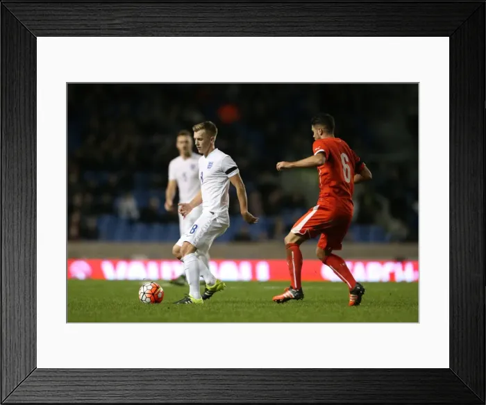 Framed Print : U21 Europe Championship Qualifier: England vs. Switzerland (16 November 2015) - Intense Match Action at American Express Community Stadium, Brighton and Hove Framed Print : U21 Europe Championship Qualifier: England vs. Switzerland (16 November 2015) - Intense Match Action at American Express Community Stadium, Brighton and Hove