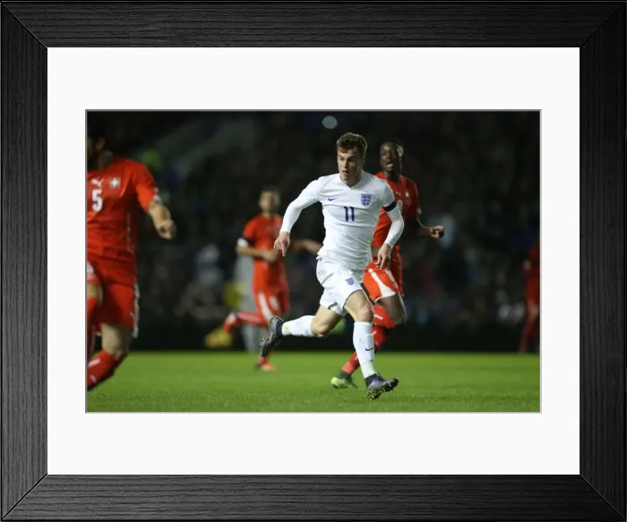 Framed Print : U21 Europe Championship Qualifier: England vs. Switzerland (16 November 2015) - Intense Match Action at Brighton and Hove Albion FC Framed Print : U21 Europe Championship Qualifier: England vs. Switzerland (16 November 2015) - Intense Match Action at Brighton and Hove Albion FC