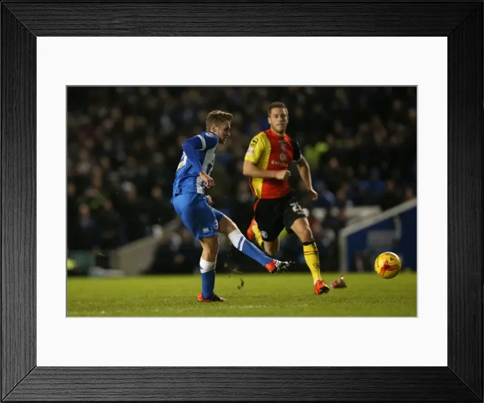 Framed Print : Brighton and Hove Albion vs Birmingham City: Sky Bet Championship Showdown at American Express Community Stadium (November 28, 2015)
