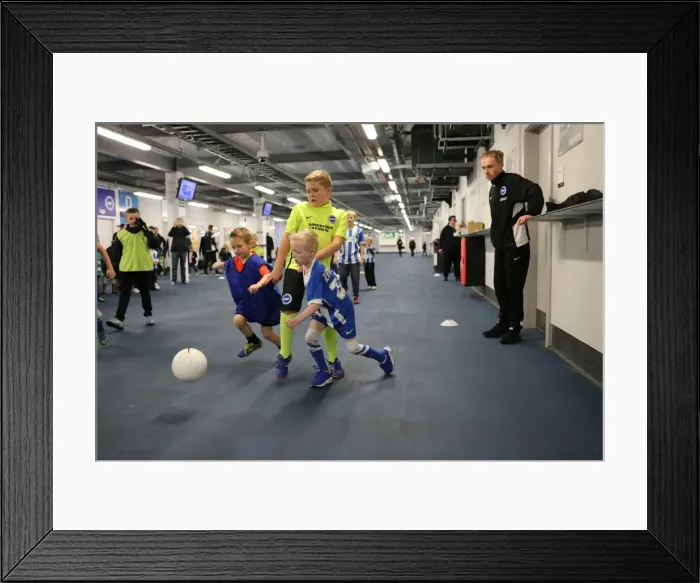 Framed Print : Young Seagulls Christmas Party 2015 at American Express Community Stadium Framed Print : Young Seagulls Christmas Party 2015 at American Express Community Stadium