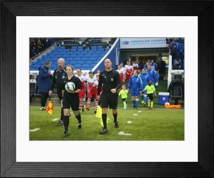 Framed Print : FA Women's Premier League: Brighton & Hove Albion vs Charlton Athletic Clash at American Express Community Stadium (December 2015) Framed Print : FA Women's Premier League: Brighton & Hove Albion vs Charlton Athletic Clash at American Express Community Stadium (December 2015)