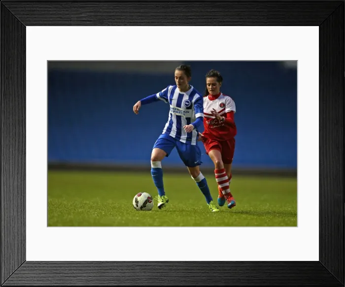 Framed Print : FA Womens Premier League: Brighton & Hove Albion Women vs Charlton Athletic Ladies Clash at American Express Community Stadium (December 2015) Framed Print : FA Womens Premier League: Brighton & Hove Albion Women vs Charlton Athletic Ladies Clash at American Express Community Stadium (December 2015)