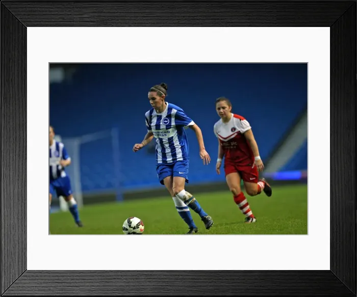 Framed Print : FA Womens Premier League: Brighton & Hove Albion Women vs Charlton Athletic Ladies Clash at American Express Community Stadium (December 2015) Framed Print : FA Womens Premier League: Brighton & Hove Albion Women vs Charlton Athletic Ladies Clash at American Express Community Stadium (December 2015)